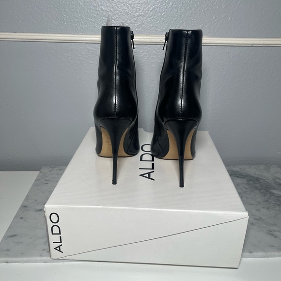 ALDO Sleek Black Ankle Booties - Picture 3 of 5